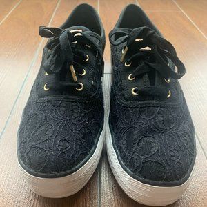 Keds Women's Triple CVO Festival Floral Fashion Sneakers, Black, 8.5 M US